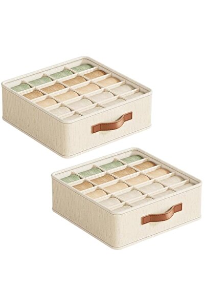 Generic Joyzzz Linen Drawer Organizer, 2 PCS Foldable Fabric Divider with 20 ...