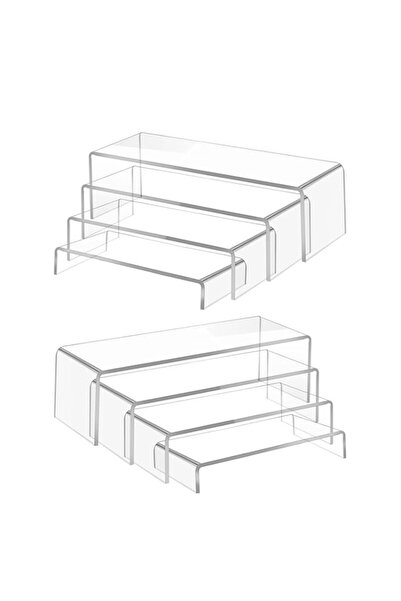 Generic Brand 8PCS Acrylic Risers Clear Acrylic Display Stand, Acrylics Shelv...