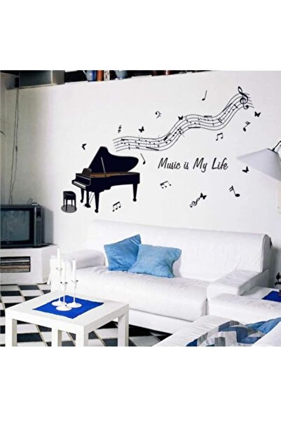 Generic Brand Coolbaby Music Is My Life Pvc Wall Stickers Piano Home Decorati...