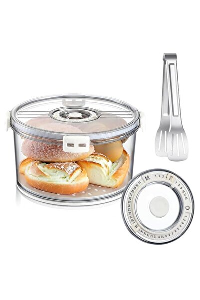 Generic Airtight Bread Box with Stainless Steel Bread Tong,Time-Recording Bre...