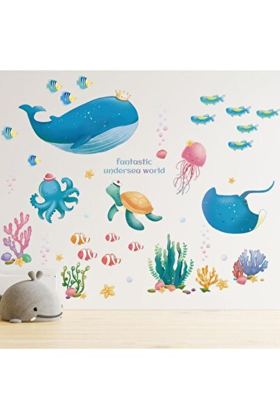 Generic Brand Joyzzz Ocean World Wall Sticker, Waterproof Vinyl Marine Animal...