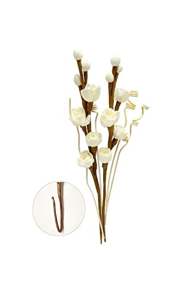 Generic Brand Reed Diffuser Set with White Rose Wood Flower and Curled Rattan...