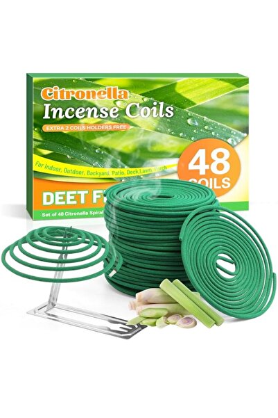 Generic Brand Mosquito Repellent Citronella Coils - 48 Pack, Made from Natura...
