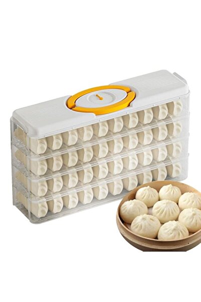 Generic Dumpling Storage Box, 4-Layer Dumpling Box for Freezer, Multi-layer M...