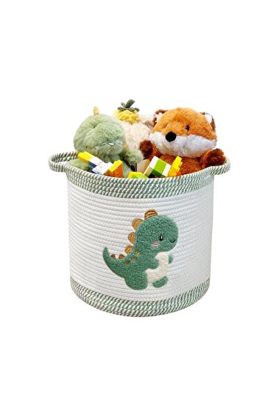 Generic Toy Storage Basket 12x12 Inch, Cotton Rope Woven Laundry Hamper with ...