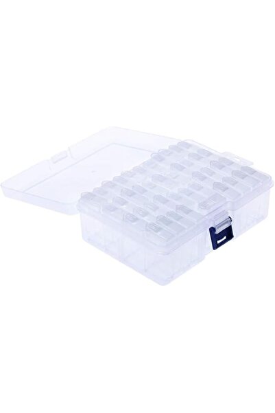 Generic Brand HALAMODO Clear Plastic Diamond Storage Box 44 Pack Transparent ...
