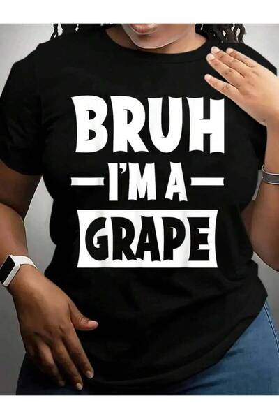 kai22 Bruh I'A Grape Funny Lazy Costume Party Halloween Black Graphic T Shirt...