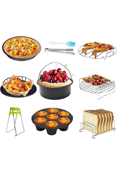 Generic طقم ملحقات قلاية هوائية 7 بوصة 10 قطع، مناسب لـ Gowise Gourmia Cozyna...