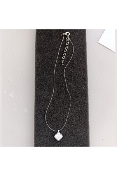 GlaMLo Accessories Колие с прозрачна силиконова нишка, 33 + 5 см, Минималисти...