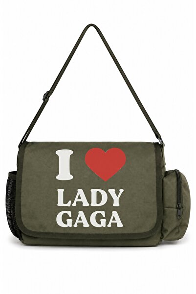 SEVBANO I Love Lady Gaga Singer Geantă multifuncțională unisex imprimată pent...