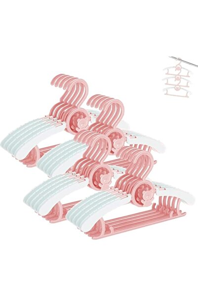 Generic 20 Pack Adjustable Baby Clothes Hangers for Closet, Plastic Kids and ...