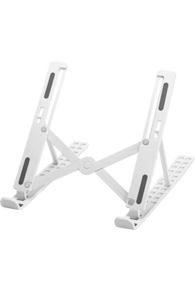 Generic Foldable Plastic Laptop Stand, Adjustable Height Desk Riser for Noteb...