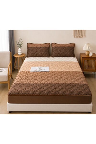 CHIRASO Mattress Topper Set, Quilted Velvet , Stretchy 180x200cm and 2 Pillow...