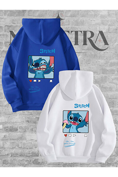 Modetra Women Men Unisex Lilo Stitch Post Back Printed Lover Couple Combinati...