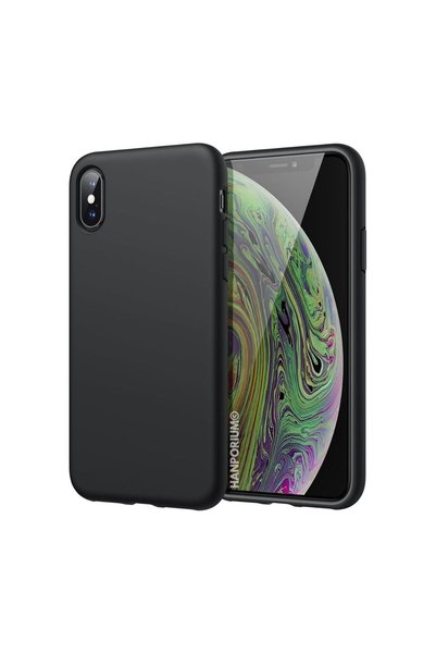 HANPORIUM غطاء سيليكون متوافق مع هاتف Apple iPhone XS - غطاء مرن بلون باستيل ...