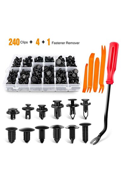 VIUAUAX 240PCS Bumper Retainer Clips,Car Push Retainer Clip And Fastener Kit,...