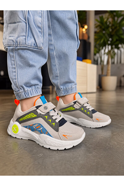 Babetty Erkek Çocuk Cırt Cırtlı Kaymaz Taban Günlük Spor Ayakkabı Okul Ayakkabısı Sneaker