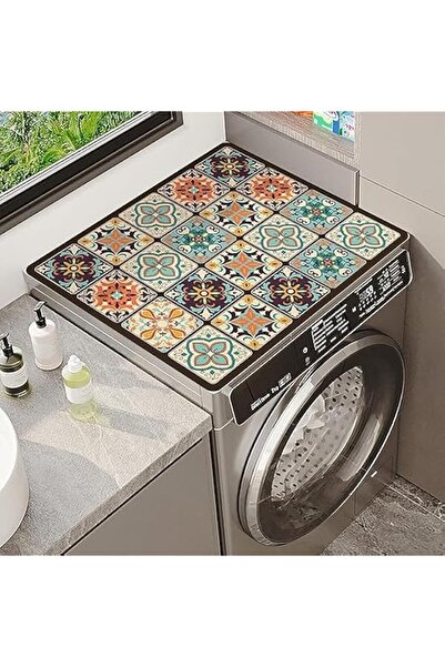 Generic Floral Washing Machine Cover, Waterproof Non-Slip Dust Protection Mat...
