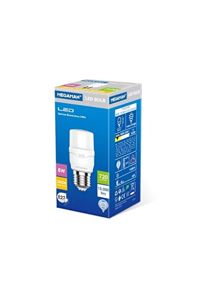 Generic Megaman Led Stick 8w 3000k Warm White E27 Halfstick