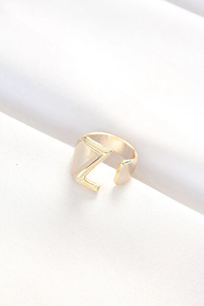 online kapsulavm avm alışveriş Letter Z Gold Color Adjustable Ring