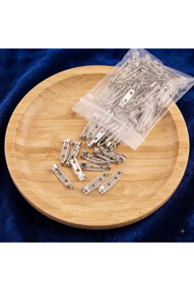 WORDAKS 2 Cm Metal Broş İğnesi Yaka İğnesi Aparatı 25 Adet