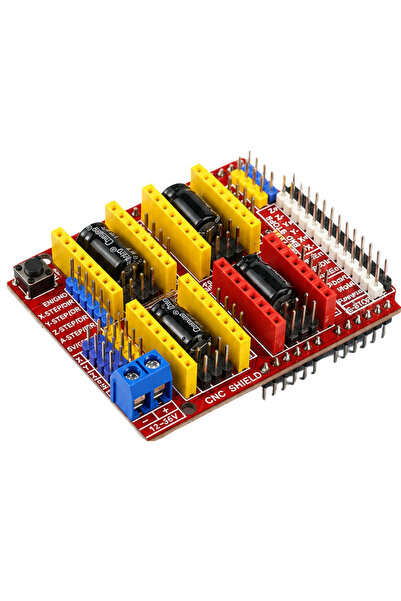 RoboPazar Arduino UNO CNC Shield V3 + 4 Adet A4988 Step Motor Sürücü – CNC ve 3D Yazıcı Kontrol Kartı