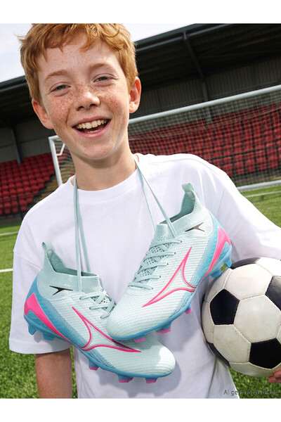 LC Waikiki Triwex Turquoise Sock-Top Football Boots for Boys