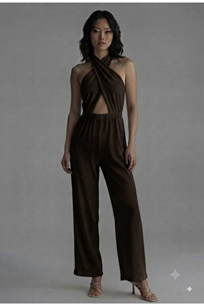 Jack & Noah Women's Mykonos Cross-Neck Wide-Leg Pants Dress