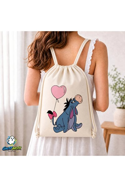 Ghostbastır Design Eeyore Drawstring Linen Bag C089