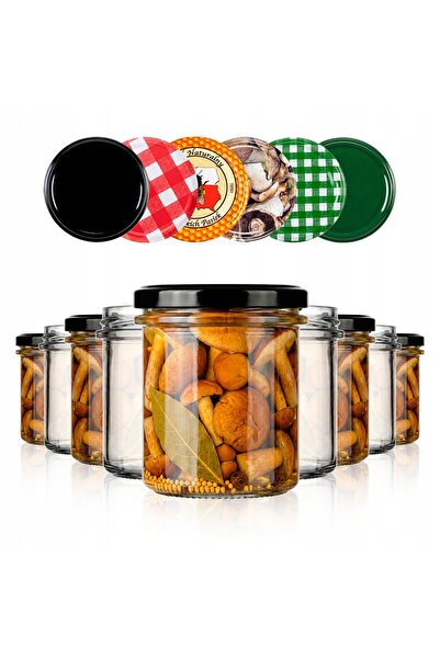SuperButelki Set Borcane cu Pereti Drepti, 350 ml, 9.7x7.7 cm, Transparent, p...