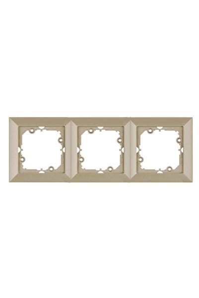OEM Abex Perla RA-3PN SA πλαίσιο, 3 θέσεων, σατινέ, για πρίζα / διακόπτη