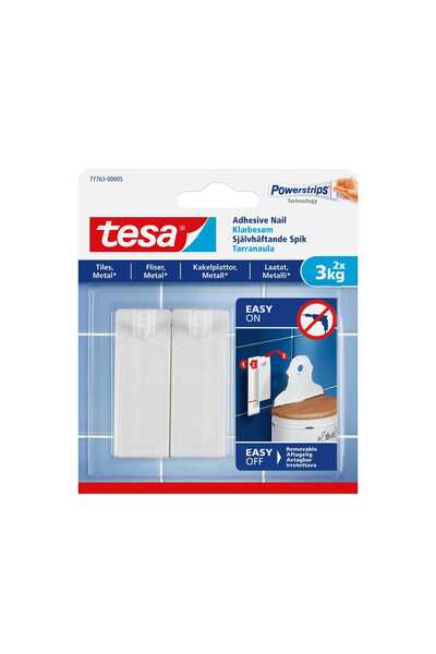 OEM Adhesive hook, for smooth surfaces, Tesa, 3 kg, set of 2 pieces