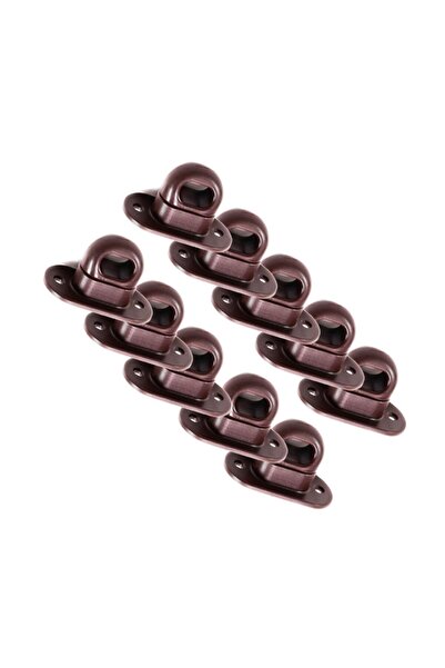 OEM Brida rotativa folie terasa, maro, din PVC, 42 x 22 mm, set 10 buc.