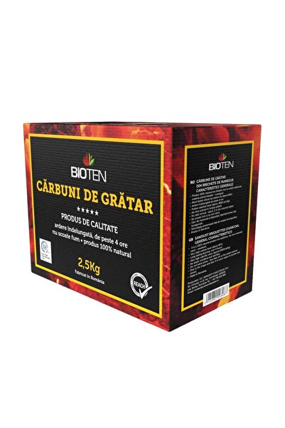 OEM Carbune pentru gratar Bioten, din brichete de rumegus, 2.5 kg