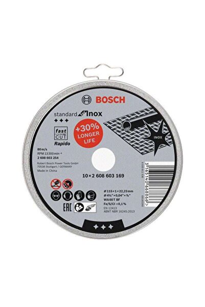 OEM Disc debitare inox, Bosch Standard for Inox Rapido, 115 x 22.23 x 1 mm, s...