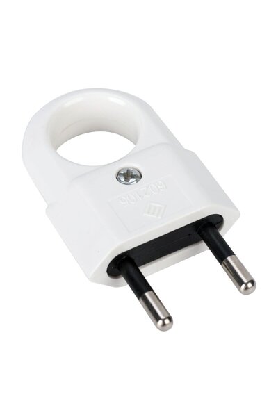 OEM Flat plug with ring Line, 10A, white
