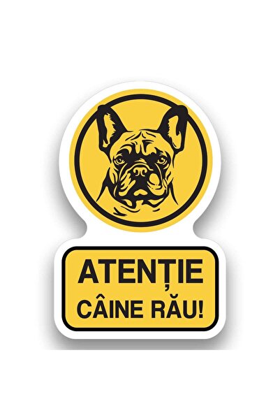 OEM Warning sign Bad dog - Bulldog, aluminum composite panels, 30 x 20 cm