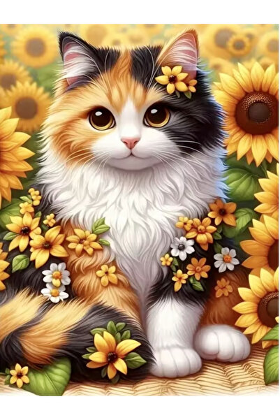 Krista Картина gm10017, Малко коте, Диамантен гоблен, с рамка, 20 x 30 см