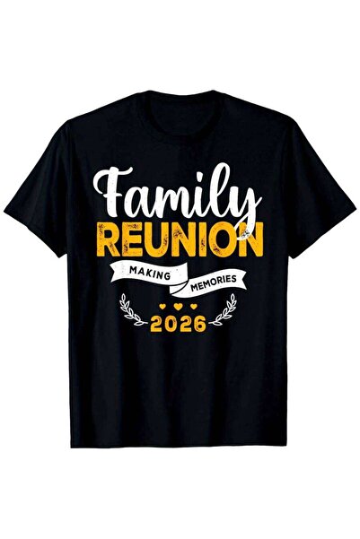 k222 Oversized Women's T-Shirt Loose Fit Flat Printing Family Reunion 2026 Ma...