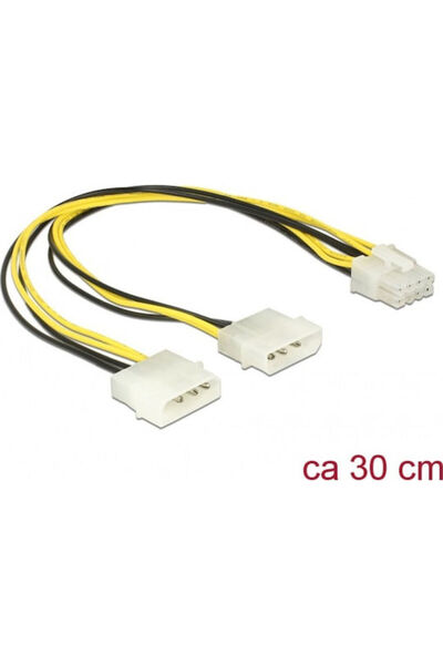 DELOCK Καλώδιο Molex 4 ακίδων σε EPS 8 ακίδων 0,3μ Πολύχρωμο (85453)