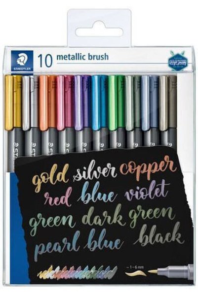 Staedtler Ακρυλικοί Μαρκαδόροι Χρυσοί, Σετ 10 Τεμαχίων