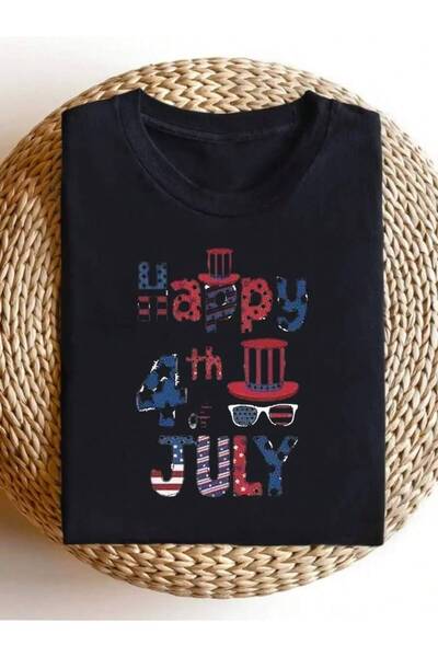 kai22 مقاس - مقاس القميص - تي شيرت Happy 4Th Of July - تي شيرت كاجوال بطباعة ...