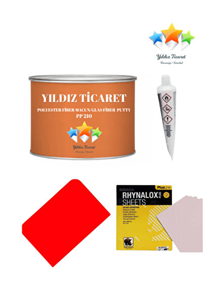 Yıldız Ticaret Ümraniye İstanbul Fiber Macun Seti 500 gr – Fiber Macunu, Zımp...