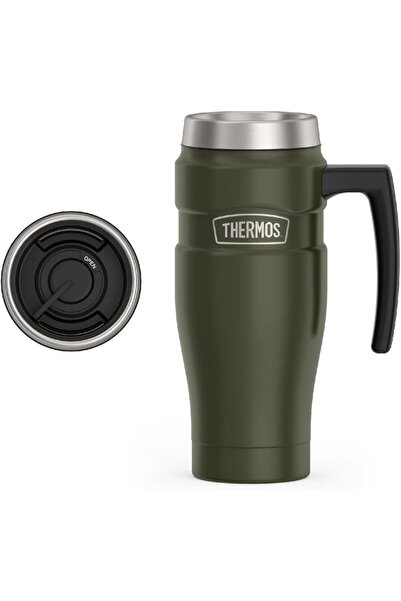 GENERAL كوب سفر بمقبض من الستانلس كينج بسعة 16 اونصة من ثيرموس 16 Ounce SK100...