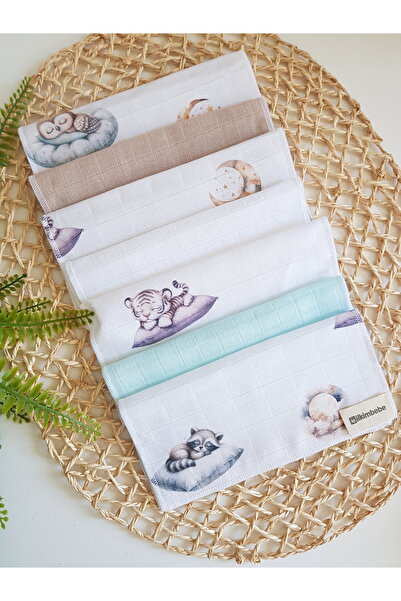 ib ilkimbebe 7-Piece Muslin Mouth Cloth 100% Cotton Soft Absorbent |   Newbor...