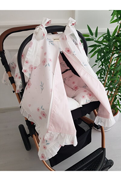 ib ilkimbebe Stroller Cover and Cushion, Double Layer with Ruffles and Zipper...