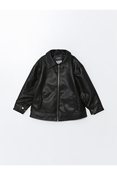 LC Waikiki Shining Choices Leather-Look Girl's Coat from Shining Store