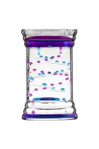 OEM Transparent Plastic Hourglass with Colored Liquid Diagonal 9x4x14cm