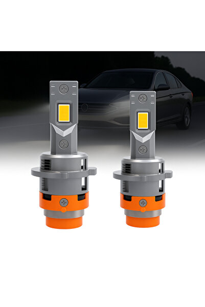 AUTOREY Комплект от 2 LED крушки за фарове D2S за автомобил, 70W, 6500K, 2400...