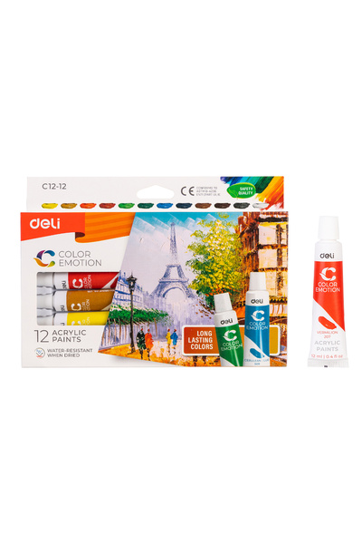 MC Micostore Ακρυλικά χρώματα 12 χρώματα 12ml deli
